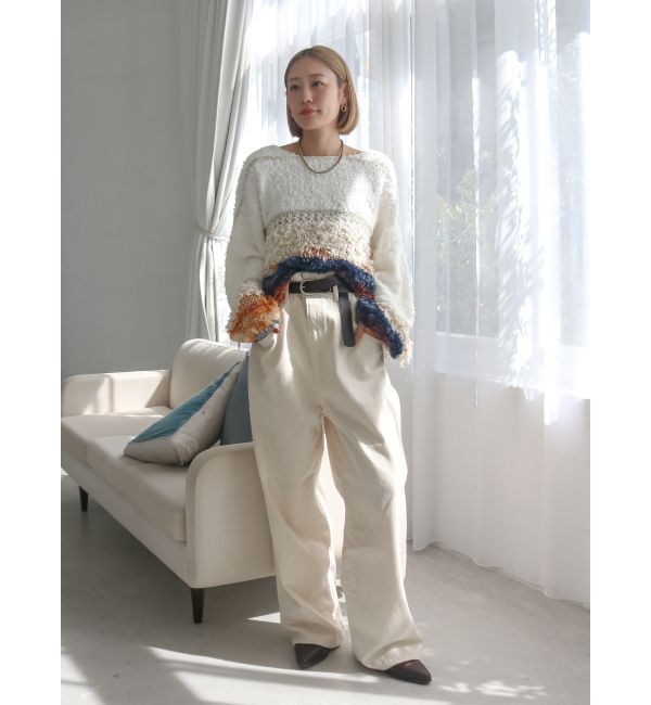 Ungrid「ウエストデザインルーズデニム」|デニム|