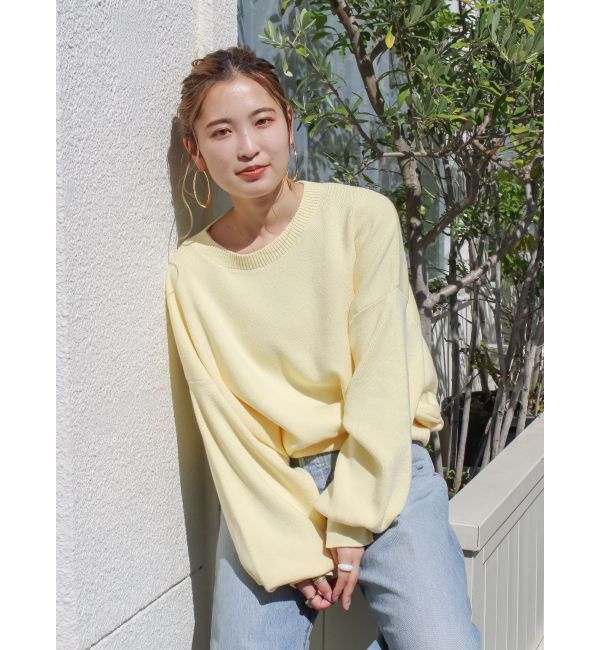 Ungrid「コットン混ショートルーズニット」|ニット・セーター|