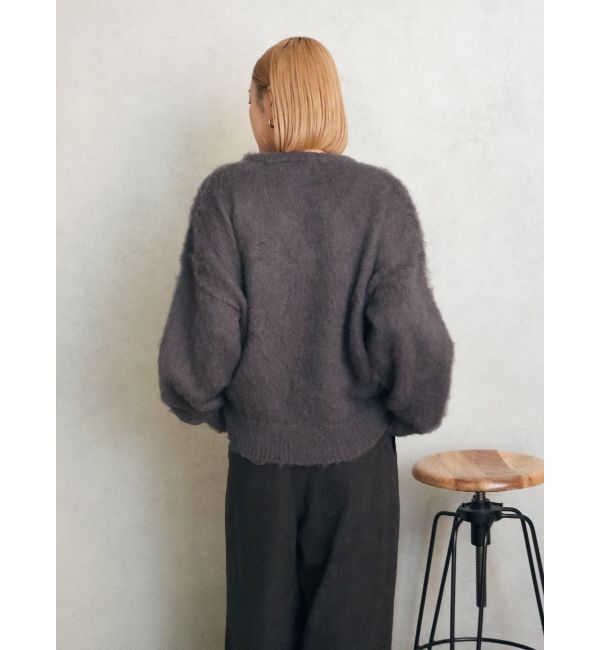Ungrid「ヘンリーネック起毛ルーズニット」|ニット・セーター|