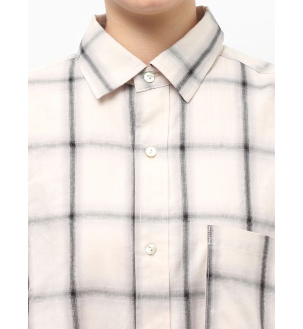 Ungrid「カットオフデザインチェックルーズシャツ」|シャツ・ブラウス|