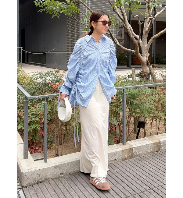 Ungrid「ギャザーデザインルーズシャツ」|シャツ・ブラウス|