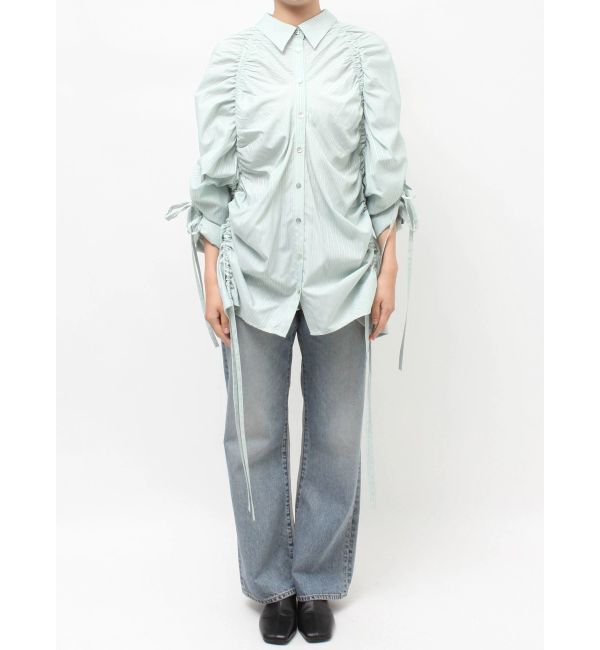 Ungrid「ギャザーデザインルーズシャツ」|シャツ・ブラウス|