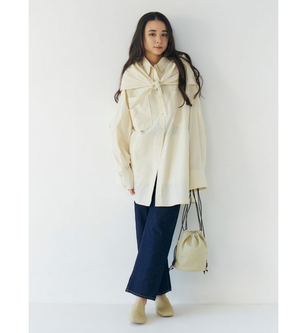 Ungrid「スカーフデザインルーズシャツ」|シャツ・ブラウス|