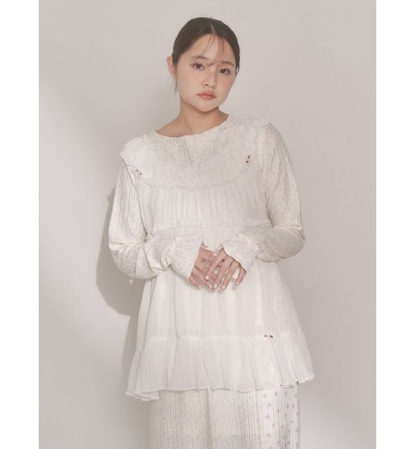 merry jenny「シアーギャザーチュニック」|シャツ・ブラウス|