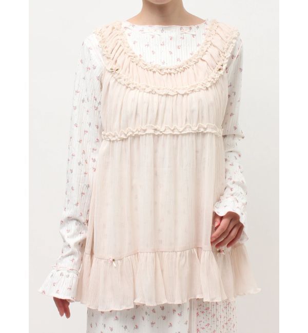 merry jenny「シアーギャザーチュニック」|シャツ・ブラウス|