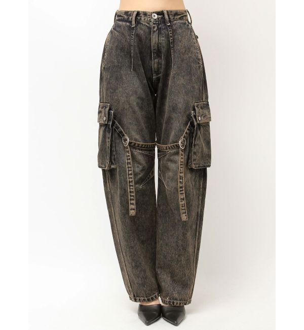 GYDA「ハイウエスト Urban Utility Wash Cargoデニムパンツ」|デニム|