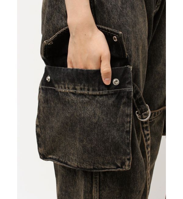 GYDA「ハイウエスト Urban Utility Wash Cargoデニムパンツ」|デニム|