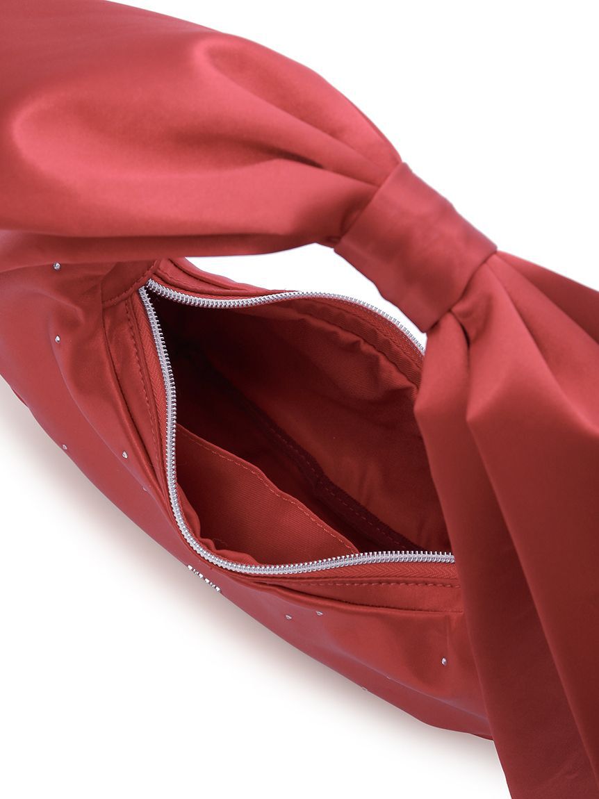 FURFUR「リボンハンドルサテンムーンバッグ」|ハンドバッグ|