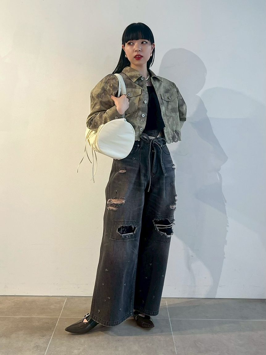 FURFUR「【新色追加】レースクラッシュデニムパンツ」|デニム|