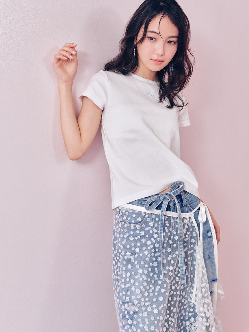 FURFUR「【新色追加】レースクラッシュデニムパンツ」|デニム|