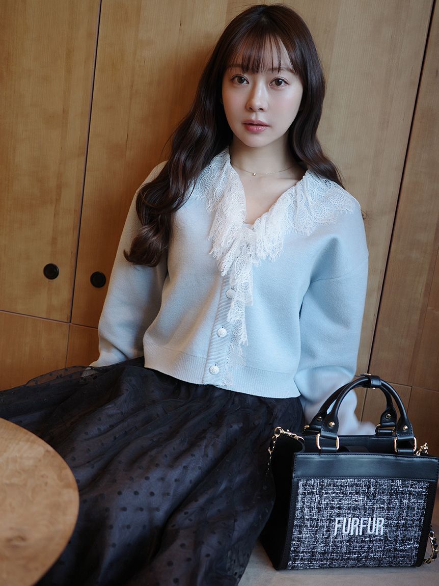 FURFUR「レース衿カーディガン」|カーディガン|