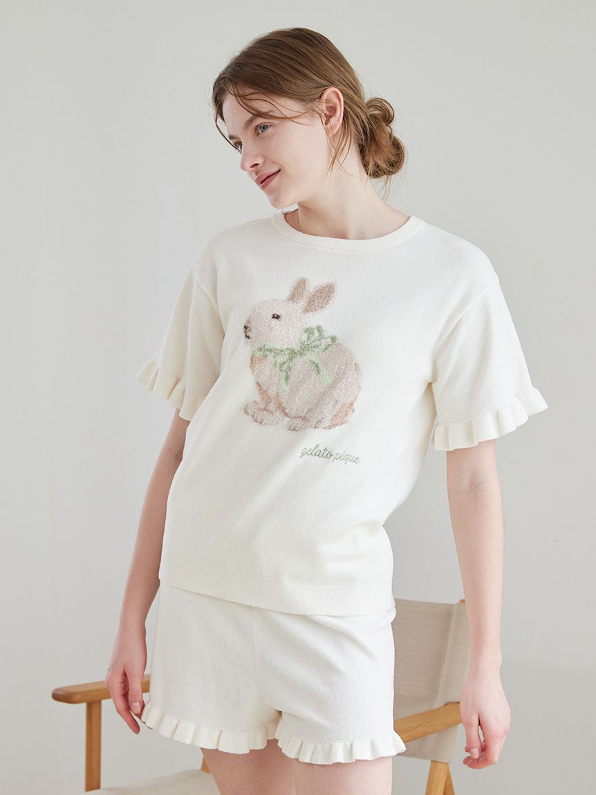 gelato pique「エアリーモコ裾フリルショートパンツ」|ルームウェア|