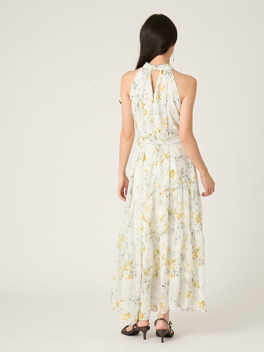 FRAY I.D「ホルターネックシアープリントワンピース」|ワンピース|