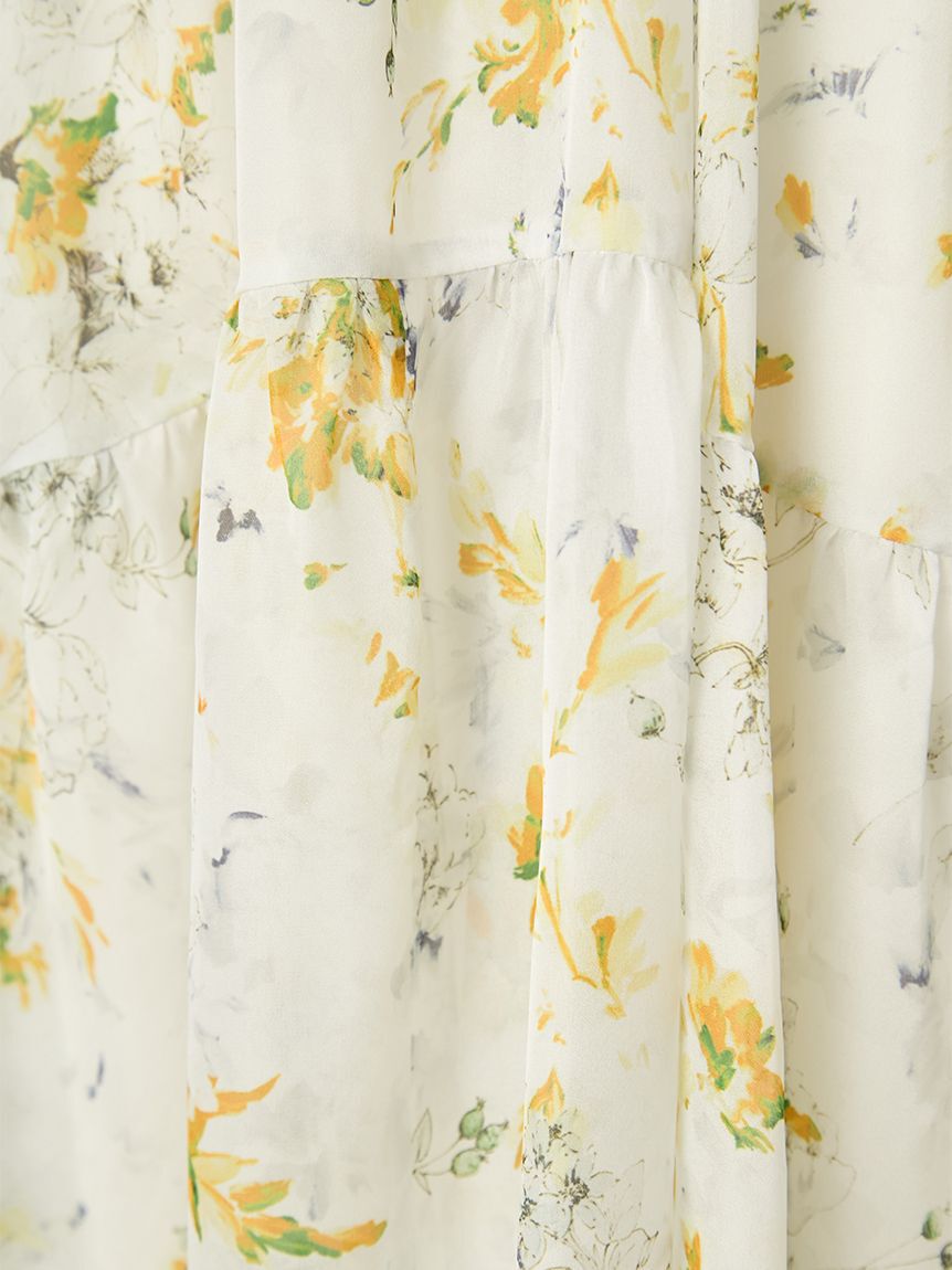 FRAY I.D「ホルターネックシアープリントワンピース」|ワンピース|