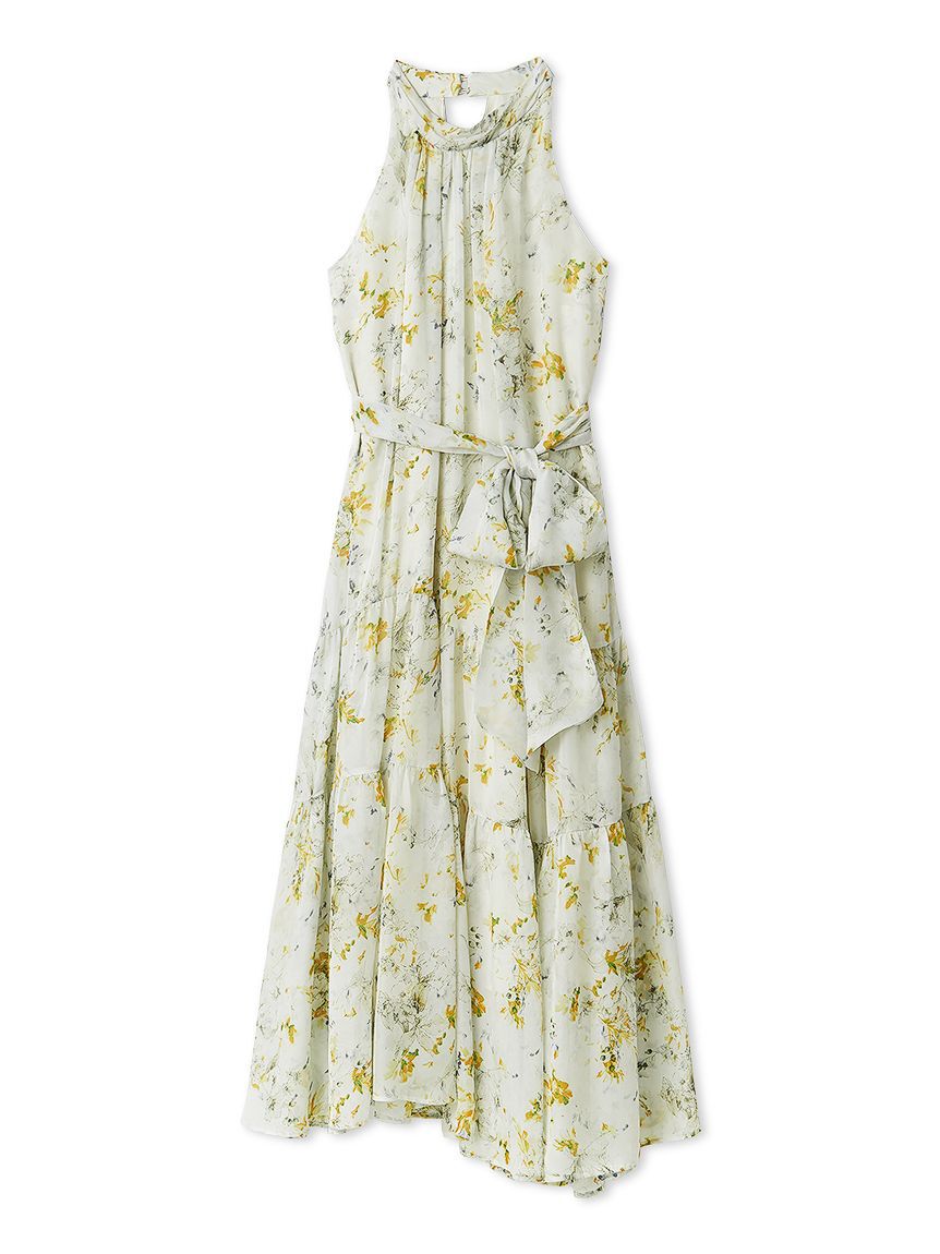 FRAY I.D「ホルターネックシアープリントワンピース」|ワンピース|