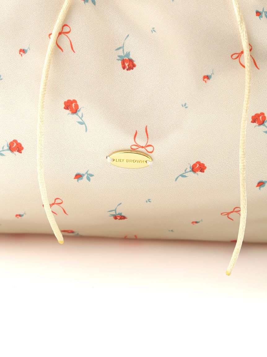 LILY BROWN Lingerie「【LILY BROWN Lingerie】サテンバケットバッグ～プティ ローズ～」|ハンドバッグ|