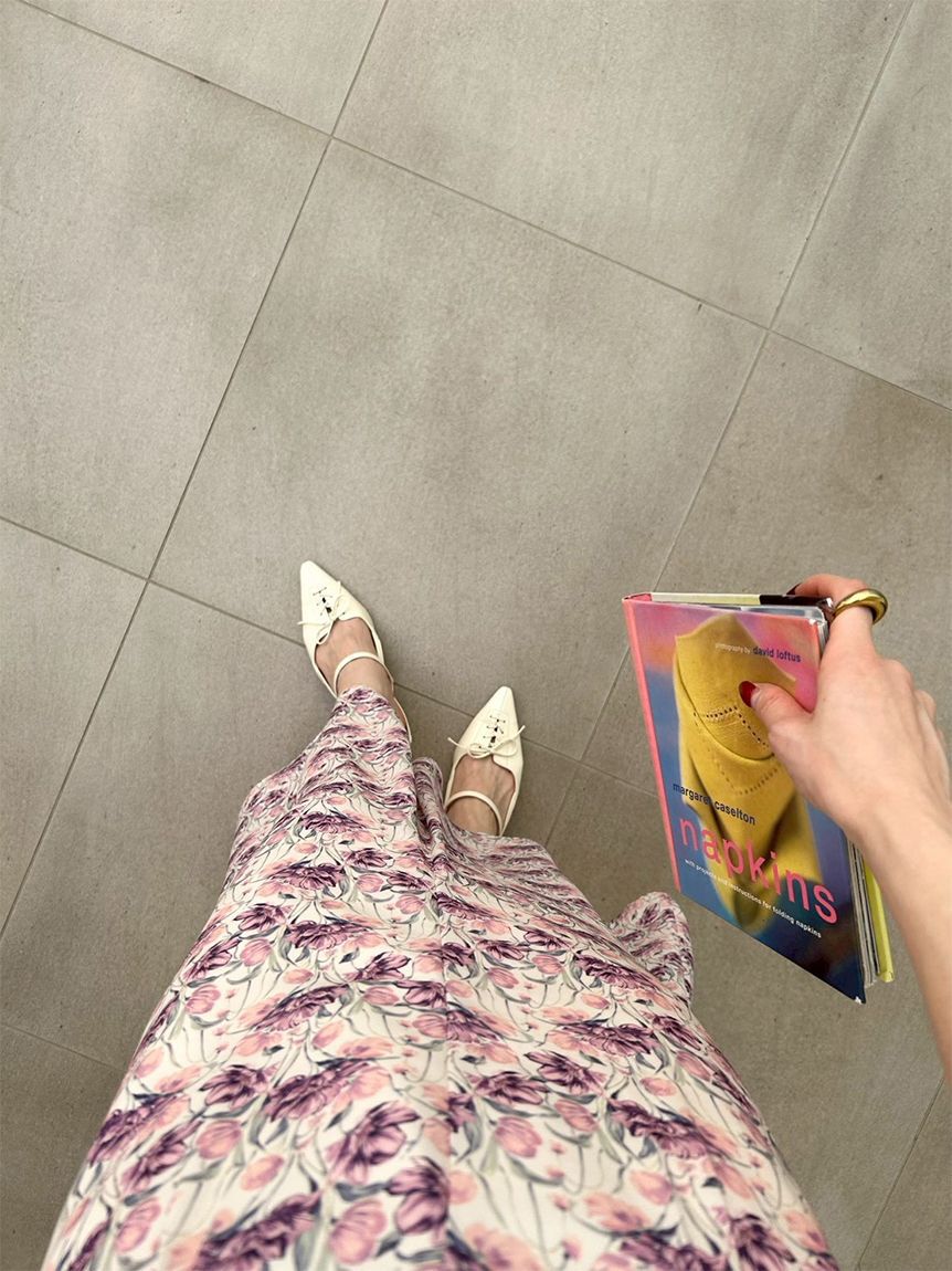 LILY BROWN「ロマンティックレーストリムプリントワンピース」|ワンピース|