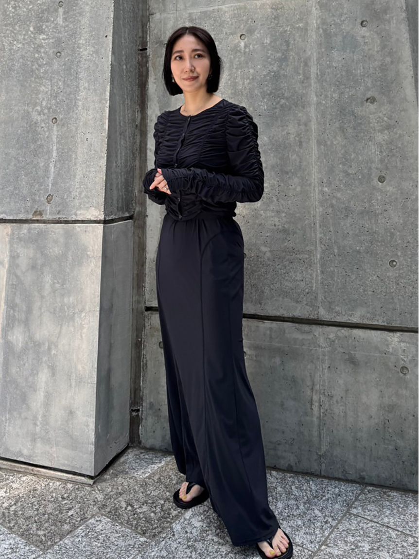 styling/「【S/S(エスバイエス)】＜ウォッシャブル・UVカット＞ロングスカート」|スカート|BLK