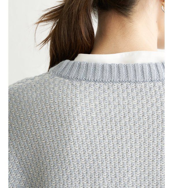 ikka「【雑誌InRed12月号掲載】バーズアイ柄ニットプルオーバー」|プルオーバー|