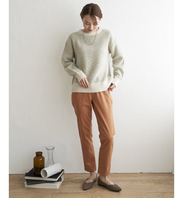 ikka「【雑誌InRed12月号掲載】バーズアイ柄ニットプルオーバー」|プルオーバー|