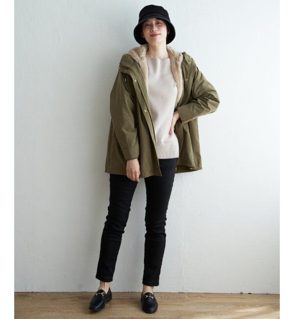 ikka「【雑誌InRed12月号掲載】 ファーライナー3WAYミドルマウンテンパーカー」|ブルゾン・スタジャン|