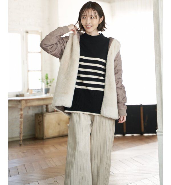 ikka「【雑誌InRed12月号掲載】 ファーライナー3WAYミドルマウンテンパーカー」|ブルゾン・スタジャン|