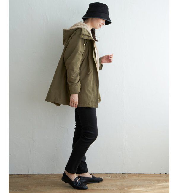 ikka「【雑誌InRed12月号掲載】 ファーライナー3WAYミドルマウンテンパーカー」|ブルゾン・スタジャン|