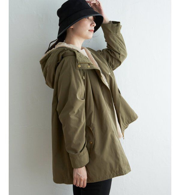 ikka「【雑誌InRed12月号掲載】 ファーライナー3WAYミドルマウンテンパーカー」|ブルゾン・スタジャン|