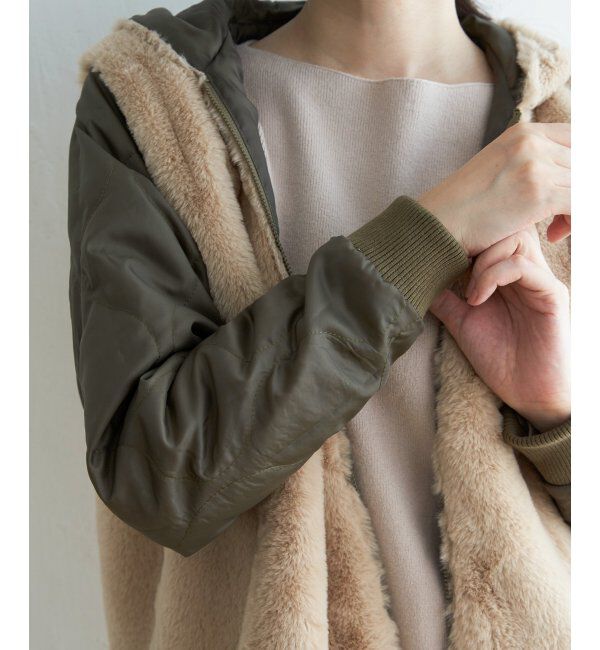 ikka「【雑誌InRed12月号掲載】 ファーライナー3WAYミドルマウンテンパーカー」|ブルゾン・スタジャン|