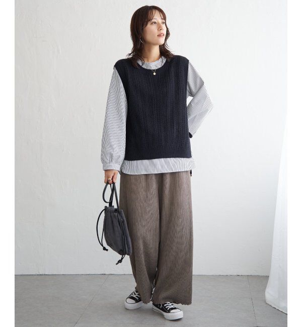 ikka「ブラウスニットベストアンサンブル」|ニット・セーター|