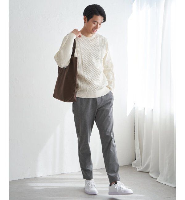 ikka「GOKUラクニットアランケーブル」|プルオーバー|