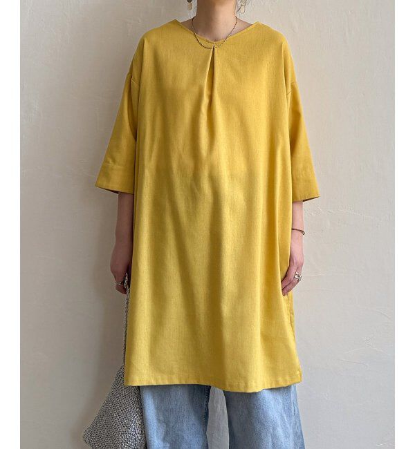 Lbc with Life「リネン混サックワンピース」|ワンピース|