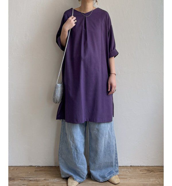 Lbc with Life「リネン混サックワンピース」|ワンピース|