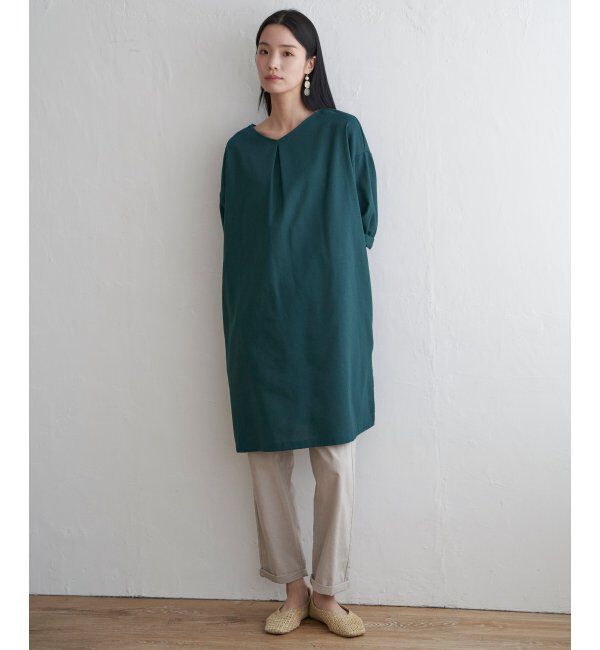 Lbc with Life「リネン混サックワンピース」|ワンピース|