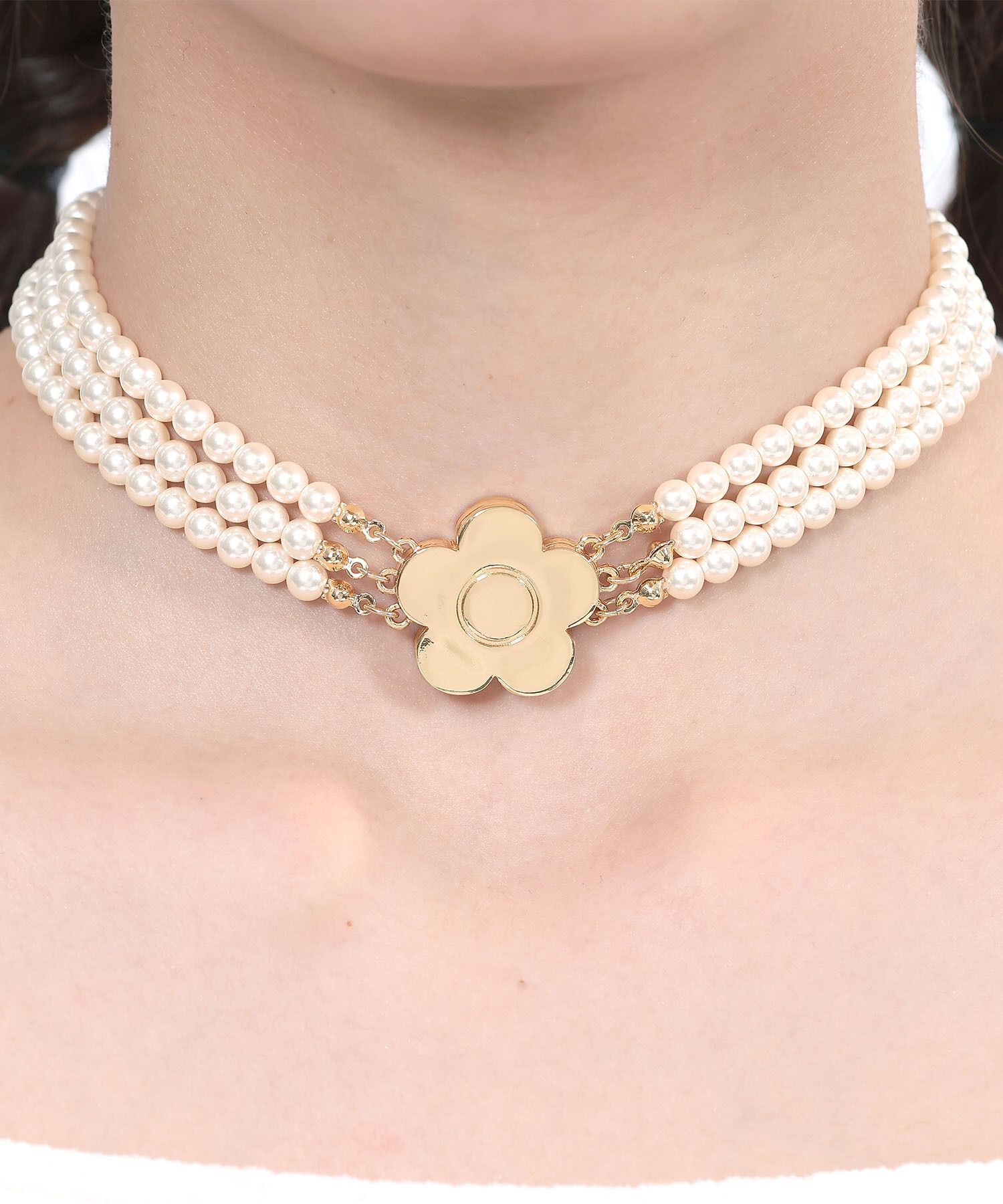 MARY QUANT「デイジーマグネットパール ネックレス」|ネックレス|