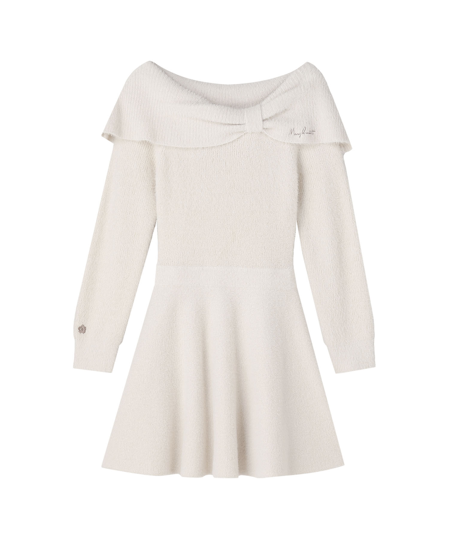 MARY QUANT「オフショルリボンニット ワンピース」|ワンピース|