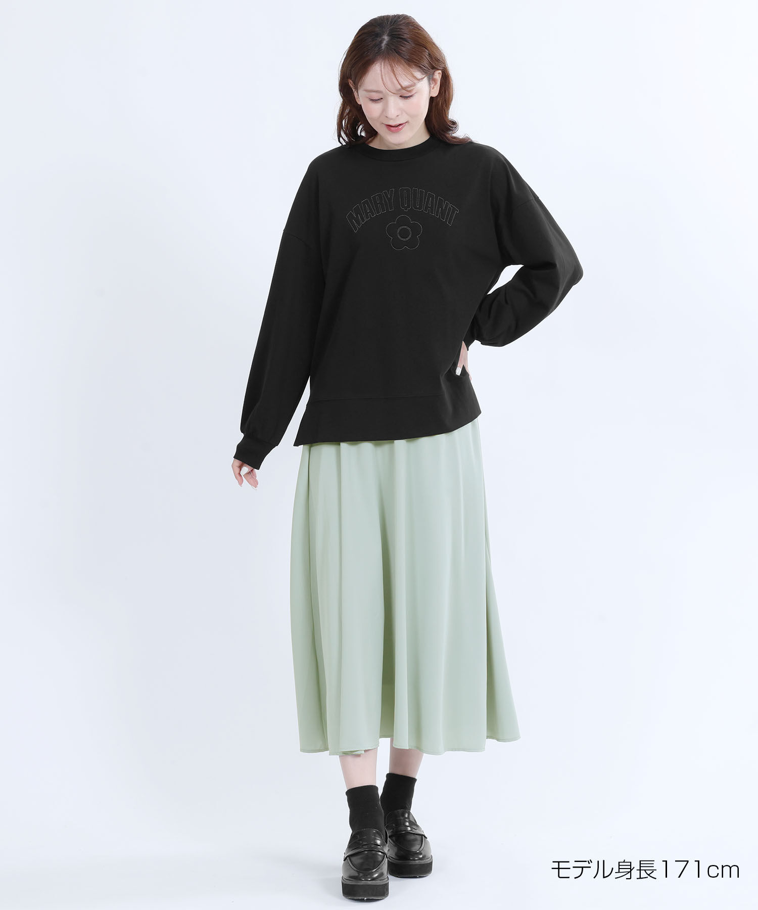 MARY QUANT「キルトロゴ プルオーバー」|プルオーバー|