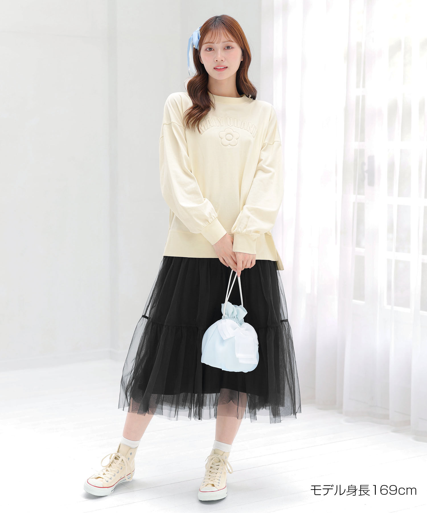 MARY QUANT「キルトロゴ プルオーバー」|プルオーバー|