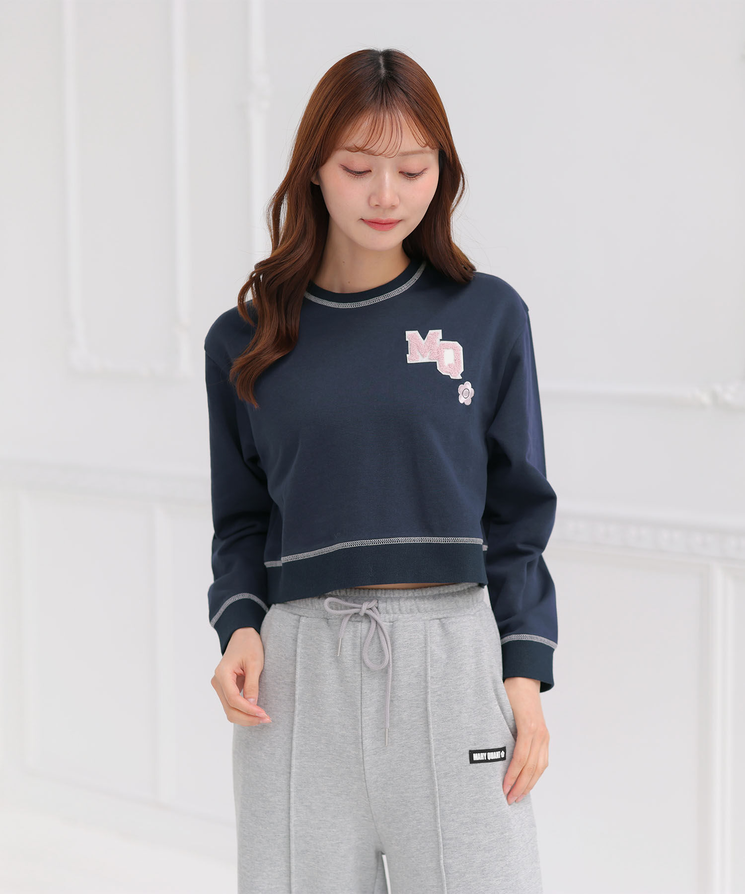 MARY QUANT「ベースボールデザイン プルオーバー」|プルオーバー|ネイビー