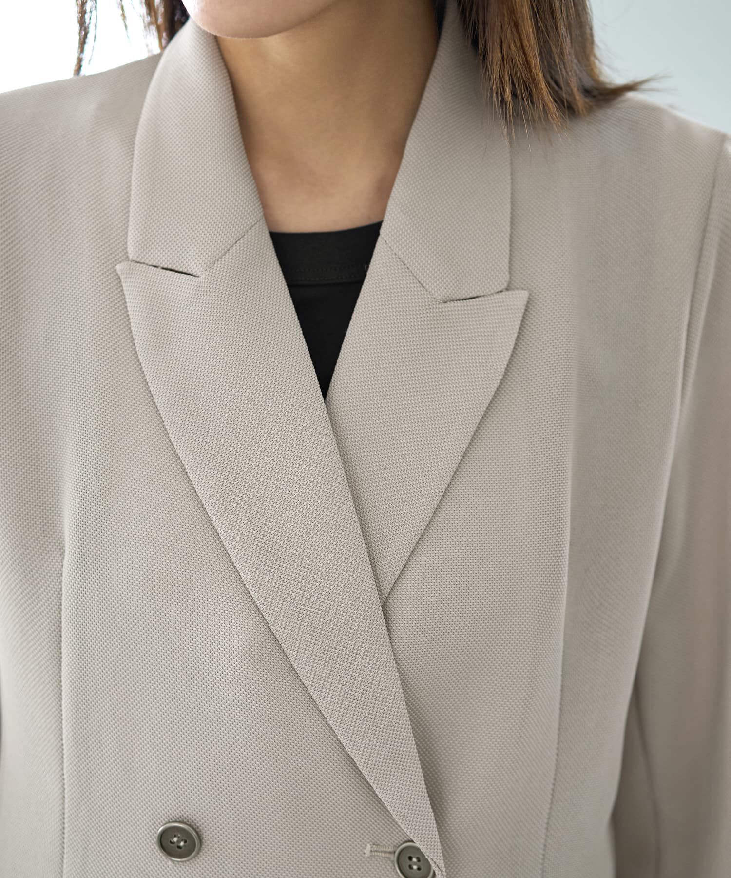 STYLE DELI「ストレッチメッシュ生地ダブルジャケット」|テーラードジャケット|