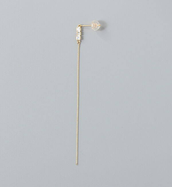 JUPITER「【K10】天然石チェーンピアス/ラブラドライト/ホワイトトパーズ」|ピアス|