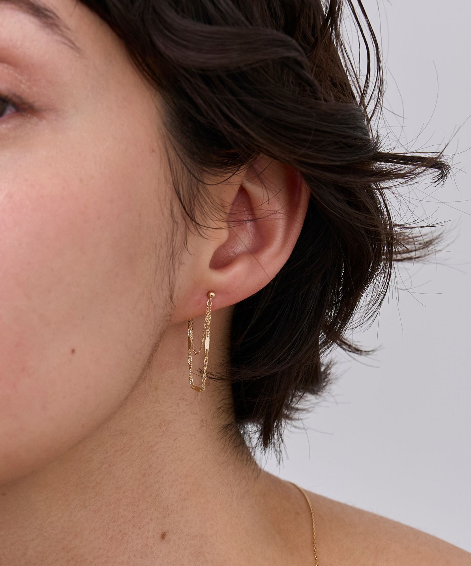 JUPITER「【K10】チェーンフープピアス」|ピアス|