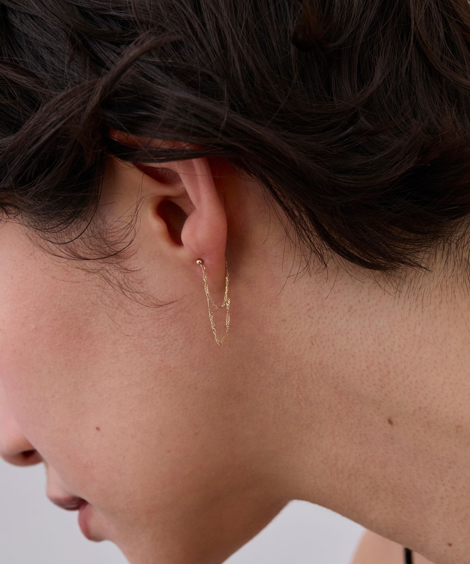 JUPITER「【K10】チェーンフープピアス」|ピアス|
