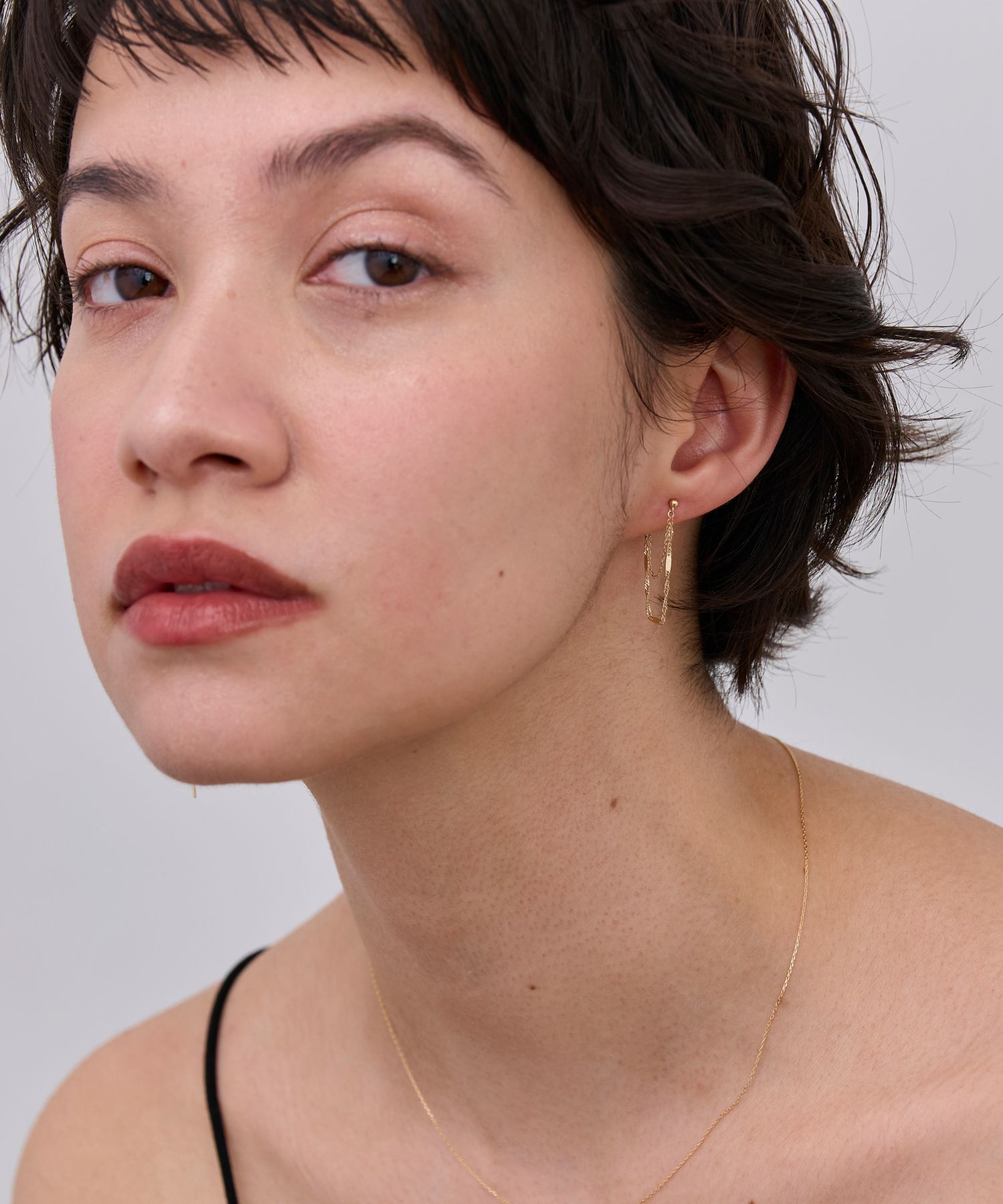 JUPITER「【K10】チェーンフープピアス」|ピアス|