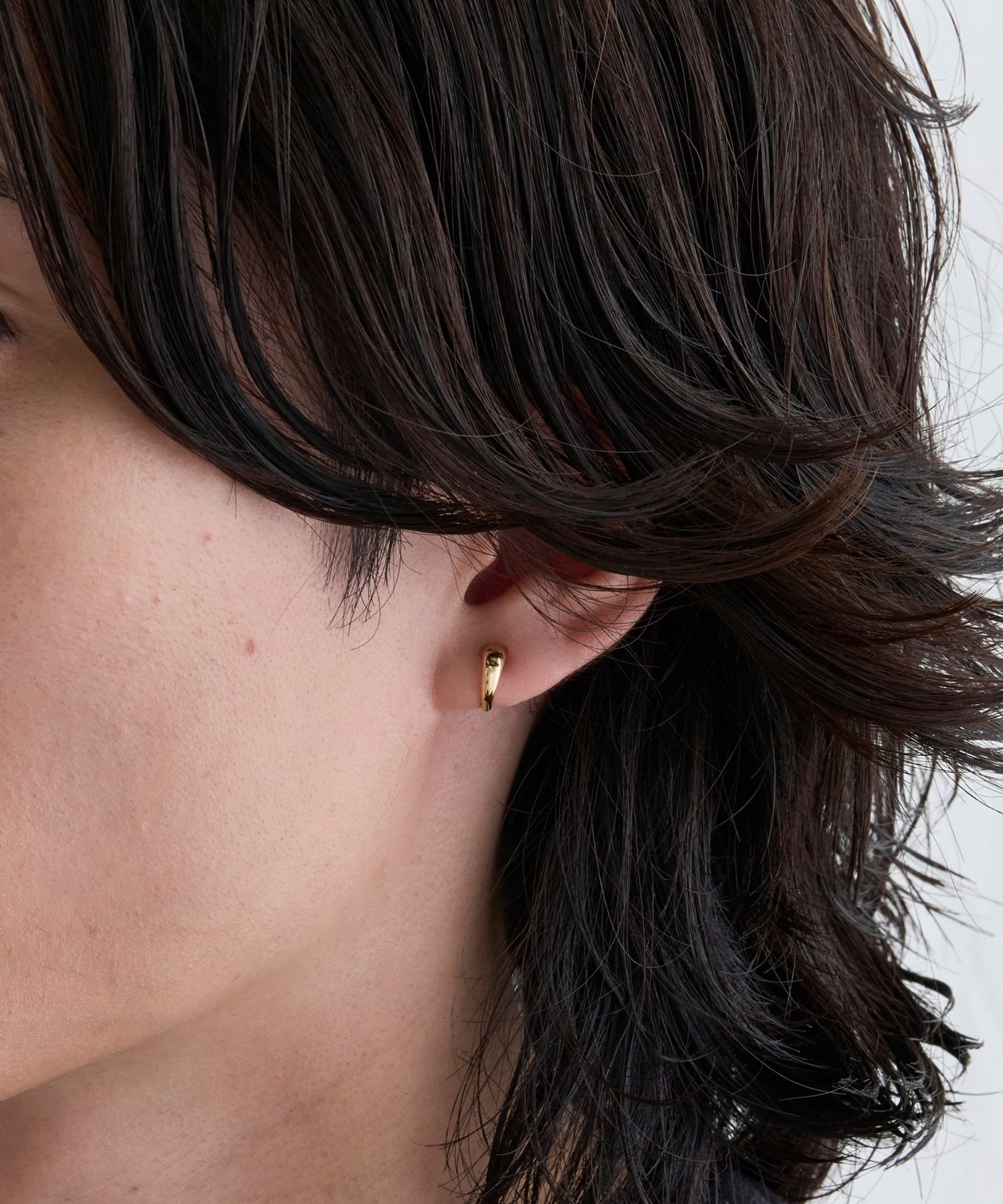 JUPITER「【K10】クレセントフープピアス/ユニセックス/ゴールド」|ピアス|