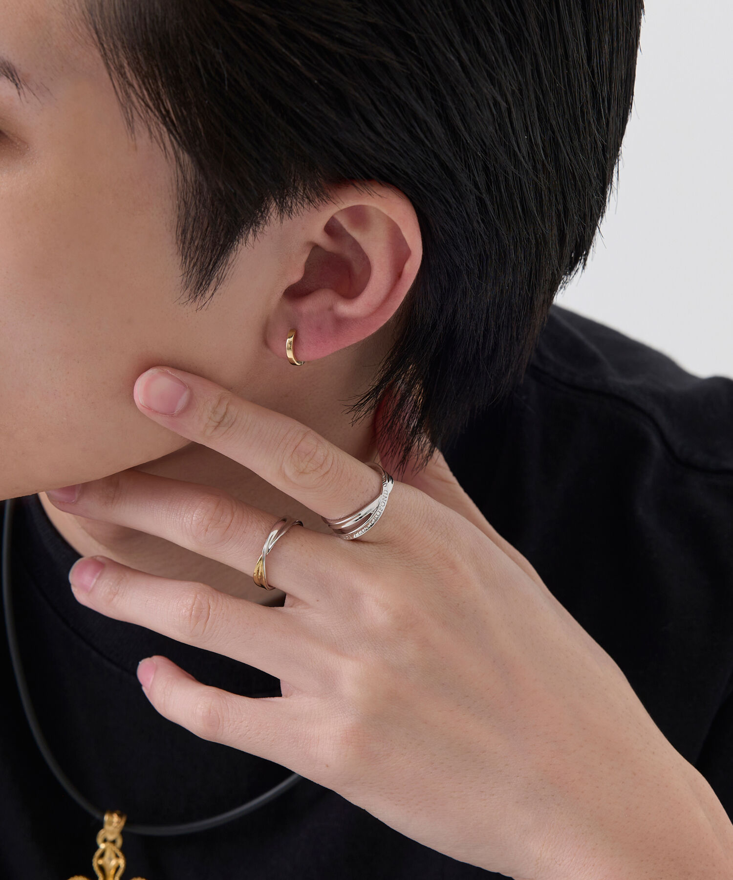 JUPITER「【シリーズ累計販売 2000点突破！】【K10】ストレートフープピアス/片耳/ ユニセックス/ゴールド」|ピアス|