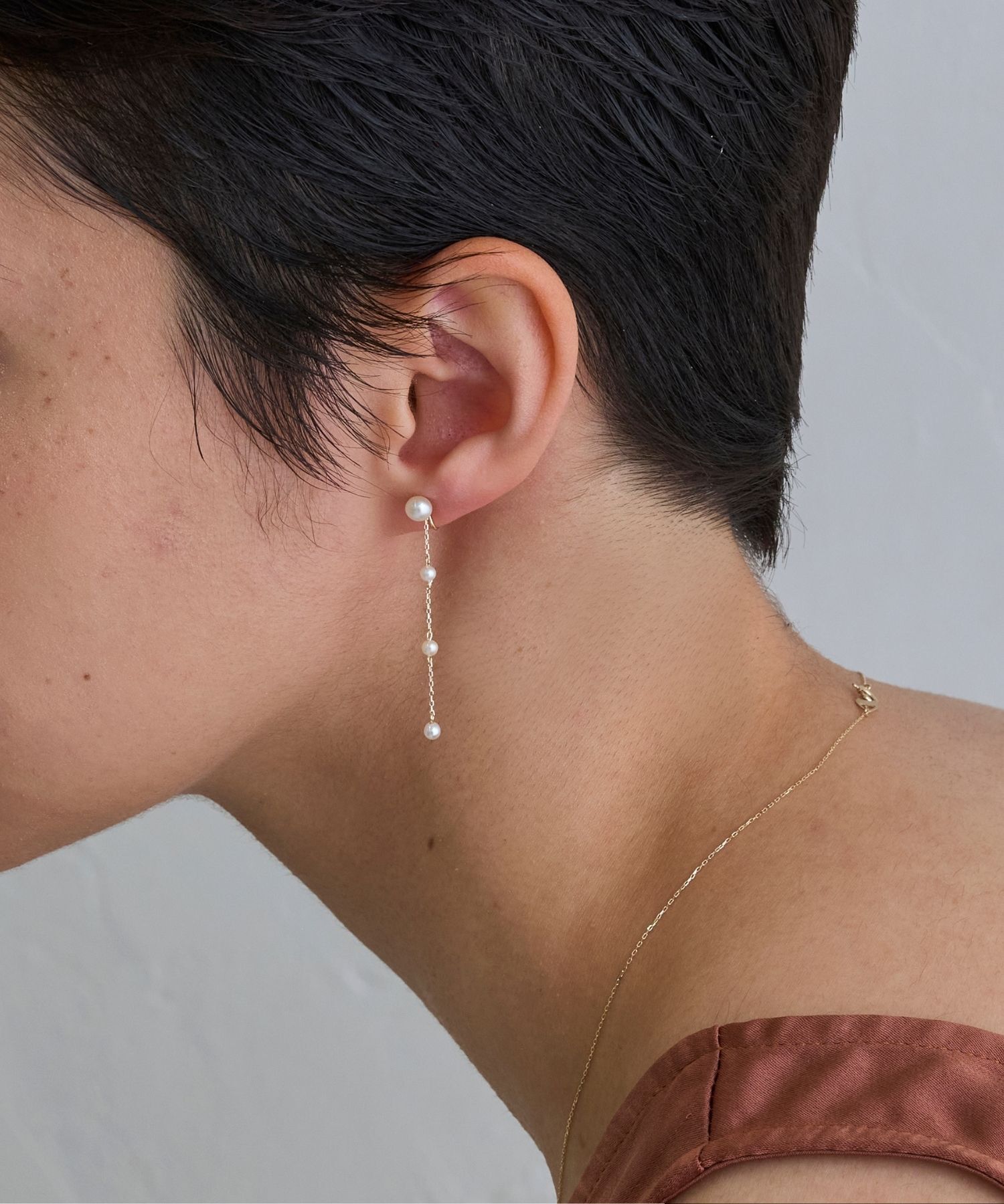 JUPITER「【K10】スノーパールイヤリング」|イヤリング|