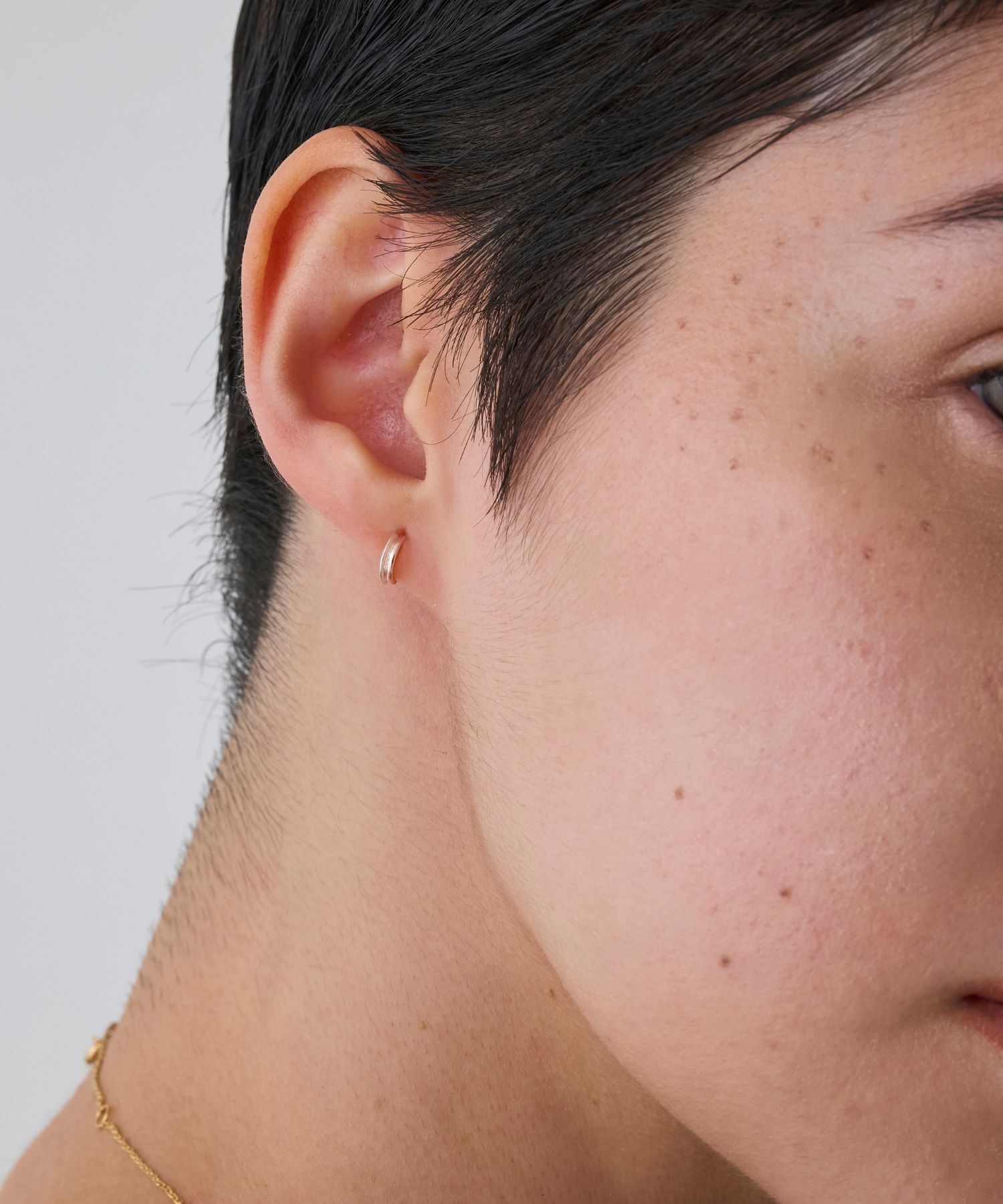 JUPITER「【K10&SV925】コンビカラーフープイヤリング　ピンクゴールド&times;シルバー」|イヤリング|