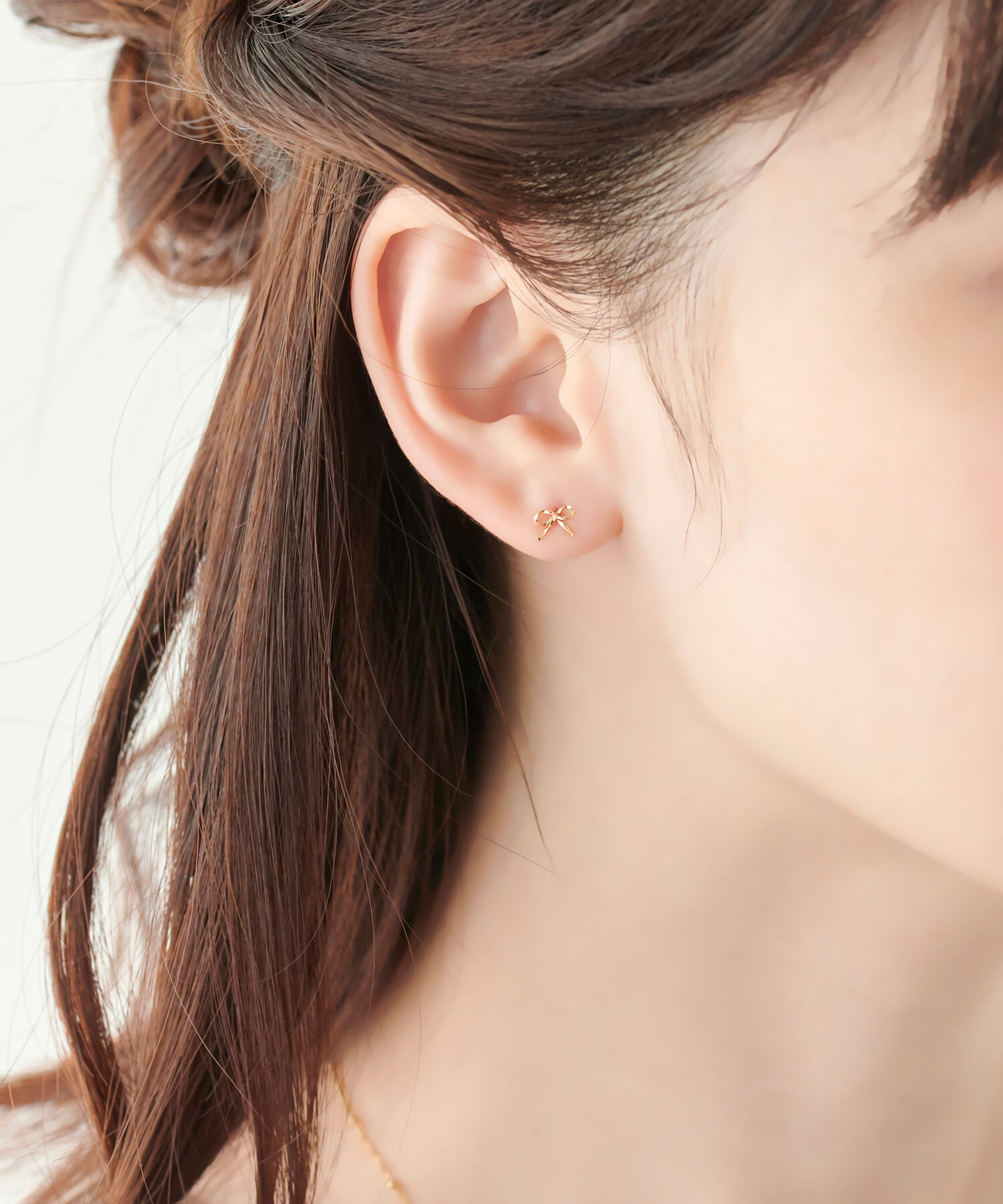 Phoebe「【K10】エレガントリボンピアス／BOX付き」|ピアス|