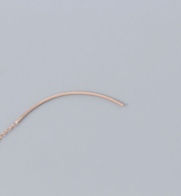 Phoebe「【K10】クロスラインアメリカンピアス　ローズゴールド／BOX付き」|ピアス|